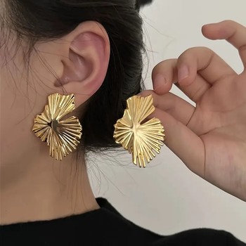 Сережки метал Акцент золотисті BK578-G