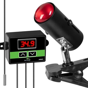 Светильник с зажимной ручкой и термостатом ReptiSun Temperature Control 200W