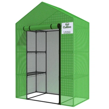 Теплиця Cultivo 140x73x200 см ПЕ плівка зелена 4 полиці (000065)