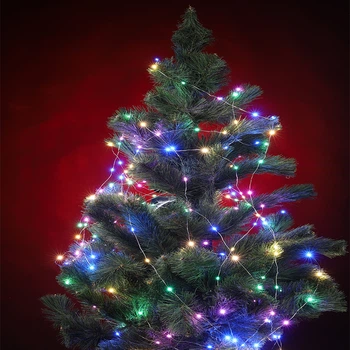 Гирлянда новогодняя на медной проволоке Xmas Конский хвост 2 м Мультицветная (7263)