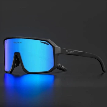 Спортивные очки UV400 Очки для путешествий, рыбалки Велосипедные солнцезащитные очки Black/Bue