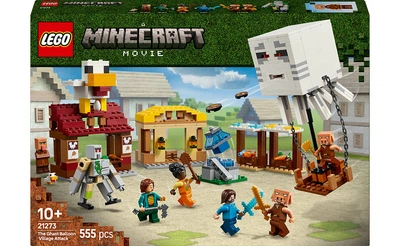 Конструктор Lego Minecraft Нападение на деревню с воздушным шаром Гаст, 555 деталей 21273