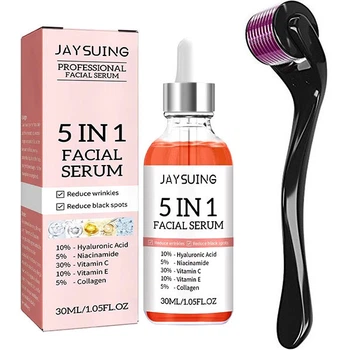 Набор: Сыворотка для лица Jaysuing 5 in 1 30ml + мезороллер