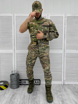 Тактический комплект 4 в 1 – китель, штаны, футболка, бейсболка Multicam M