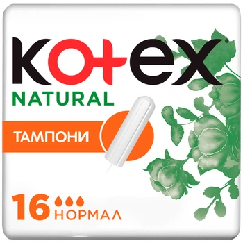 Тампоны Kotex Natural Normal 16 шт (5029053577395)