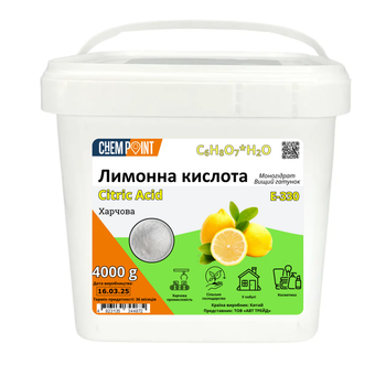 Лимонная кислота 4 кг пищевая добавка Е-330