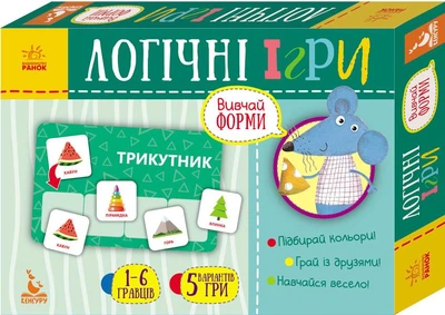 Дитячі логічні ігри "Вивчай форми" 918002, 24 картки на укр. мовою