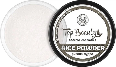 Матирующая фиксирующая рассыпчатая прозрачная рисовая пудра, Top Beauty, 30 г