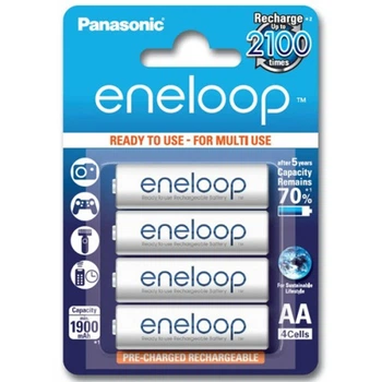 Аккумулятор Panasonic Eneloop AA 1900mAh белый, блистер 4 шт.