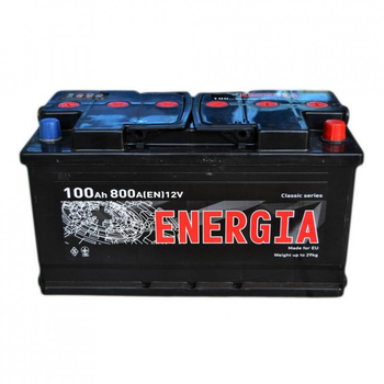 Аккумулятор автомобильный ENERGIA 100Ah Ев (-/+) (800EN) (22392) (246656)