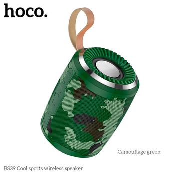 Портативная беспроводная Bluetooth колонка акустика Hoco BS39 IPX5, TWS, TF/USB/FM, BT5.0 Camouflage