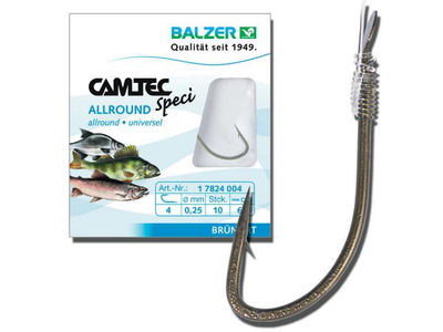 Гачок з повідцем Balzer Camtec універсальний №10 10шт. 17824 010