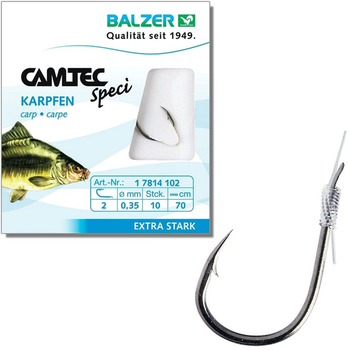 Гачок з повідцем Balzer Camtec короповий №8 10шт. 17814 008