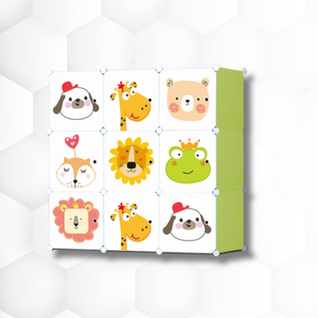 Модульный шкаф-органайзер Leobert Kids для детских игрушек зеленый