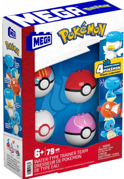 Конструктор Mattel MEGA Pokemon Water Type Trainer Team 79 елементів (0194735275885)