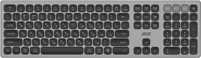 Клавіатура 2E KS270 WL/BT EN/UKR Grey/Black (2E-KS270WBGR_UA)