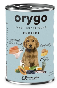 Вологий корм Orygo Puppies для цуценят всіх порід з лососем та бататом 400 г (ORYGD060030012)
