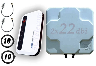 WiFi 4G роутер Olax MF985 с аккумулятором 3000mAh + антенна планшетная MIMO 2×22dbi MiMo Киевстар, Vodafone, Lifecel