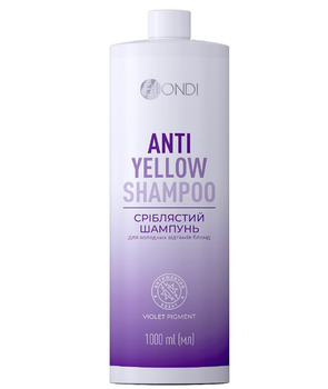 Серебристый шампунь для холодных оттенков блонд Unic BLONDI ANTI YELLOW SHAMPOO, 1000 мл