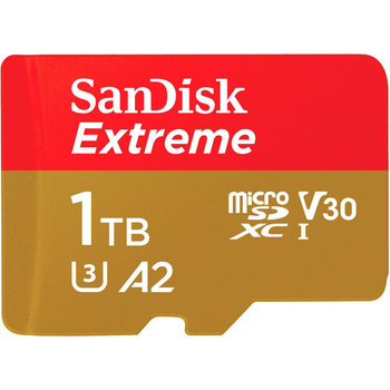 Карта памяти SanDisk microSDXC Extreme 1TB UHS-I U3 V30 A2 Class 10 + SD-adapter (SDSQXAV-1T00-GN6MA)