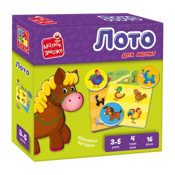 Гра розвиваюча Vladi Toys Лото "Ферма" (VT2100-08)