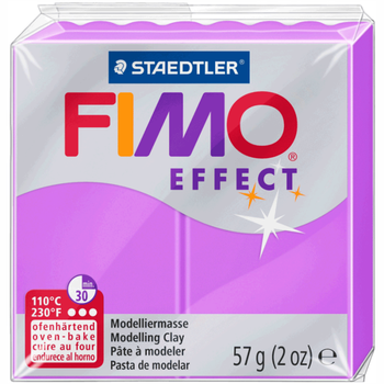 Полимерная глина Fimo Effect, 57 г., Неоновая Фиолетовая, (8010-601)