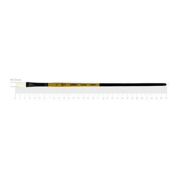 Пензель щетина плоска AMBER 2306F №5 довга ручка ROSA