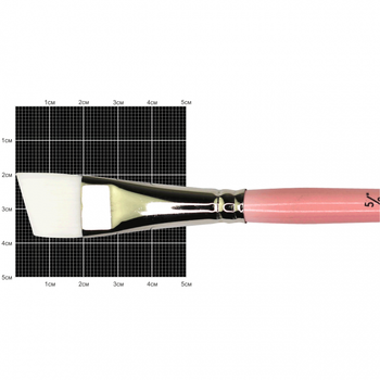 Кисть синтетика Kolos Flamingo скошенная №5/8 короткая ручка 1023A (421023A58)