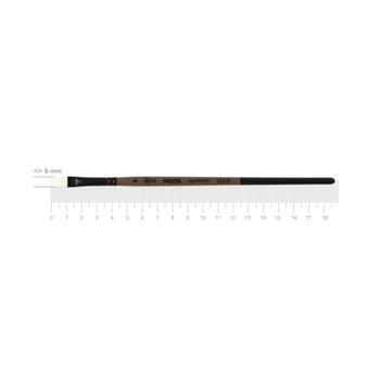 Кисть синтетика ROSA MOON 1203F плоская короткая ручка №6 (1203F06)