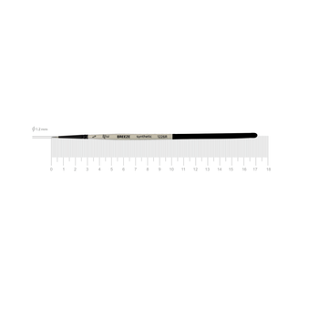 Кисть синтетика ROSA BREEZE 1226R круглая короткая ручка №000 (1226R000)
