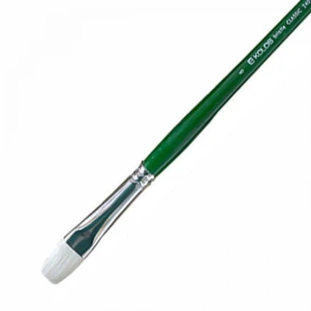 Кисть щетина Kolos Classic плоская №12 длинная ручка 2402F (4224020F12)