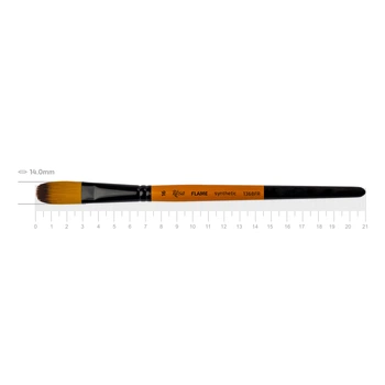 Кисть синтетика ROSA FLAME 1368FR овальная короткая ручка №16 (1368FR16)