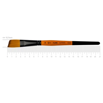 Кисть синтетика ROSA FLAME 1368А скошенная короткая ручка №18 (1368А18)