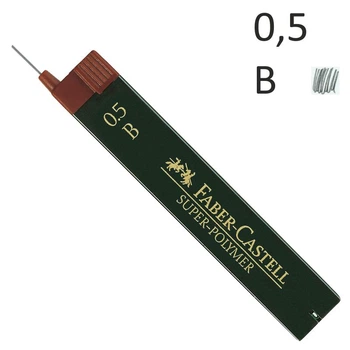 Грифель для механического карандаша Faber-Castell 0,5 мм. В (120501)
