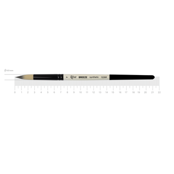 Кисть синтетика ROSA BREEZE 1226R круглая короткая ручка №7 (1226R07)