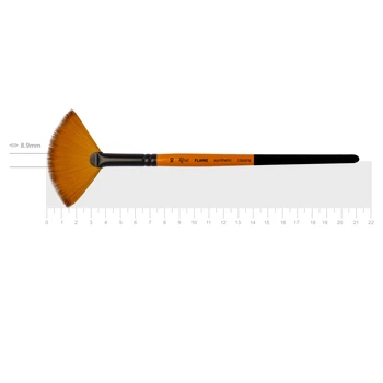 Кисть синтетика ROSA FLAME 1368FN веерная короткая ручка №10 (1368FN10)