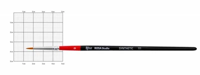 Кисть синтетика Rosa Studio круглая №0 короткая ручка коротка ручка (1861110)