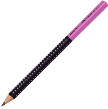 Чернографитный карандаш Faber-Castell GRIP 2001 JUMBO НВ Чорний/рожевий (511911)