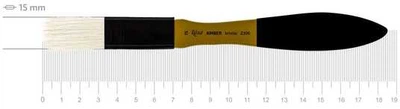 Кисть щетина ROSA AMBER 2306 флейц короткая ручка №15 (230615)