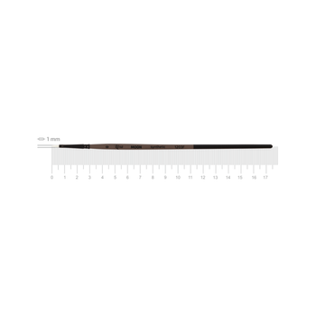 Кисть синтетика ROSA MOON 1203F плоская короткая ручка №0 (1203F0)