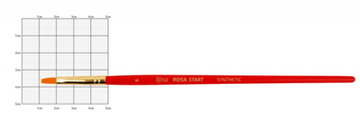 Кисть синтетика Rosa Start плоская №6 242 коротка ручка (18750206)