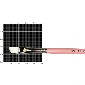 Кисть синтетика Kolos Flamingo скошенная №3/8 короткая ручка 1023A (421023A38)