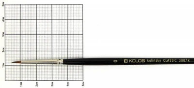 Кисть колонок Kolos Classic круглая короткая ручка №0 (4230070R0)
