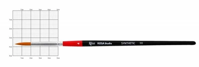 Кисть синтетика Rosa Studio круглая №4 короткая ручка коротка ручка (18611104)