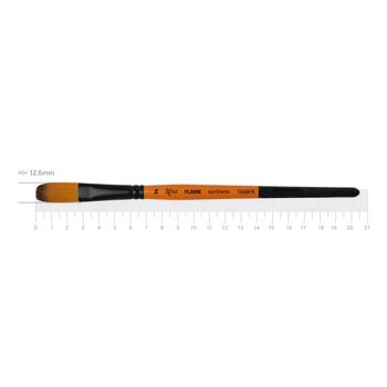 Кисть синтетика ROSA FLAME 1368FR овальная короткая ручка №14 (1368FR14)