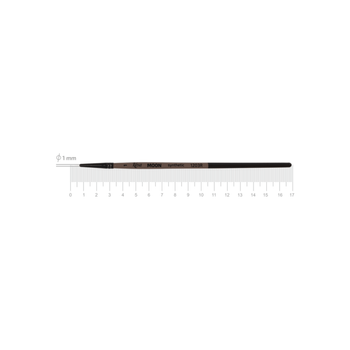 Кисть синтетика ROSA MOON 1203R круглая короткая ручка №1 (1203R01)