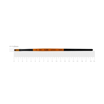 Кисть синтетика ROSA FLAME 1368FR овальная короткая ручка №0 (1368FR0)
