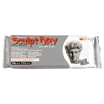 Полимерная самозастывающая глина Mungyo Sculpt Dry, 500 г., самозастывающая, Серая, (MS500)