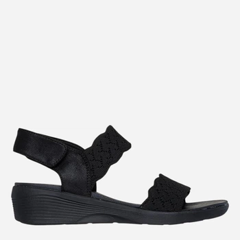 Sandały damskie na koturnie Skechers 163165-BBK 36 Czarne (197627348803)