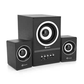 Колонки Kisonli U-2700BT с сабвуфером 5W+2x3W Bluetooth USB TF AUX для музыки черные аудиосистема (YU-GT_33A)